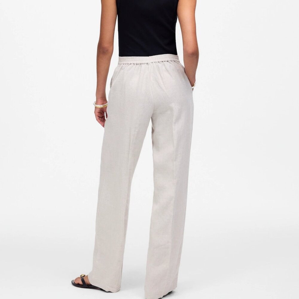 NWT Madewell The Easy Pull-On Pant in 100% Linen Oat XS - Picture 2 of 6